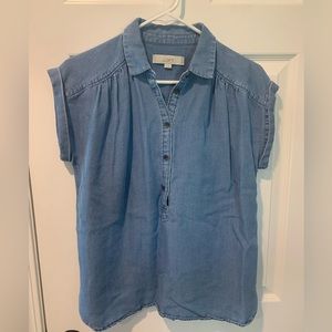 LOFT Chambray Top